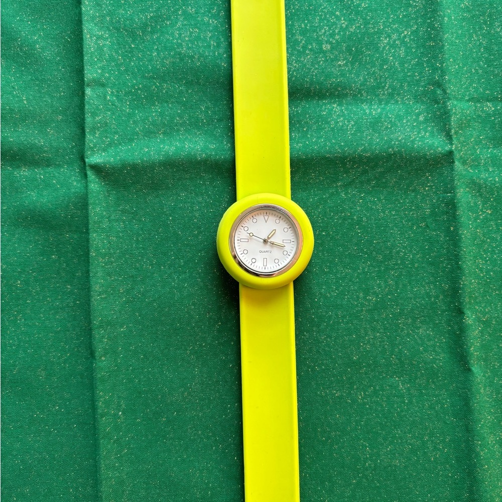 Lime Green Slap-On Wristwatch